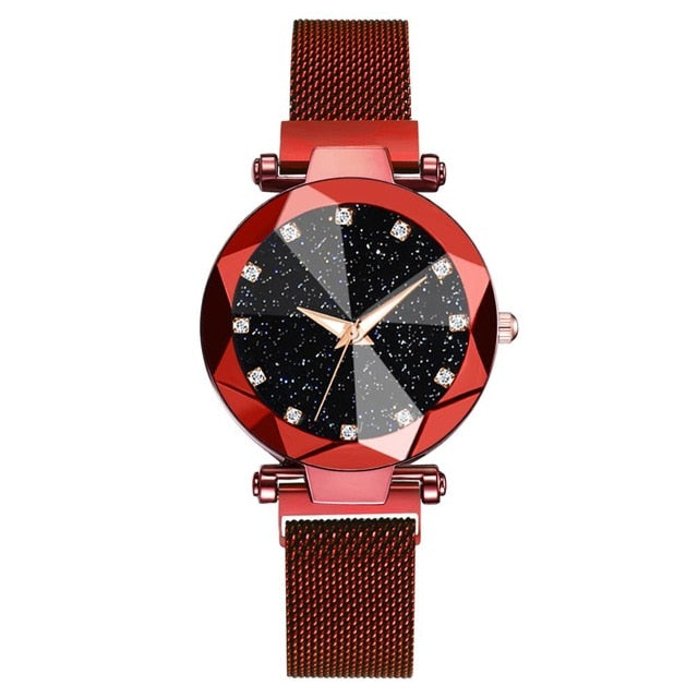 Ladies Magnetic Starry Sky Clock Luxury Wristwatches