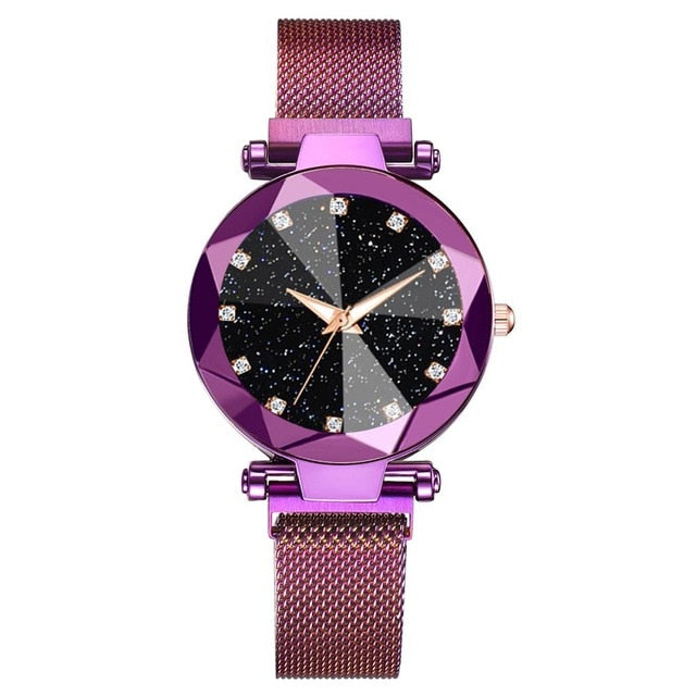 Ladies Magnetic Starry Sky Clock Luxury Wristwatches