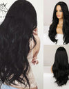 Long, Wavy Natural Synthetic Wig Ombre, Blonde & Brown
