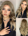 Long, Wavy Natural Synthetic Wig Ombre, Blonde & Brown