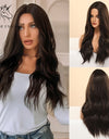 Long, Wavy Natural Synthetic Wig Ombre, Blonde & Brown