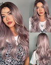 Long, Wavy Natural Synthetic Wig Ombre, Blonde & Brown