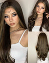 Long, Wavy Natural Synthetic Wig Ombre, Blonde & Brown