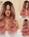 Long, Wavy Natural Synthetic Wig Ombre, Blonde & Brown