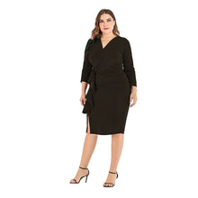 Load image into Gallery viewer, Elegant V-Neck Plus Size Party Dress
