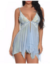 Transparent Lace Floral Sleepwear Nightie