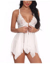 Transparent Lace Floral Sleepwear Nightie