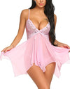 Transparent Lace Floral Sleepwear Nightie