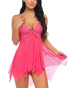 Transparent Lace Floral Sleepwear Nightie