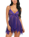 Transparent Lace Floral Sleepwear Nightie