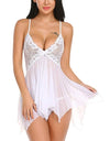 Transparent Lace Floral Sleepwear Nightie