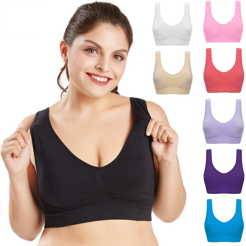 Plus Size Bra Vest With Pads Size M-4XL