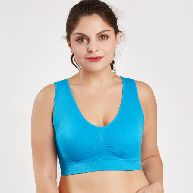 Plus Size Bra Vest With Pads Size M-4XL