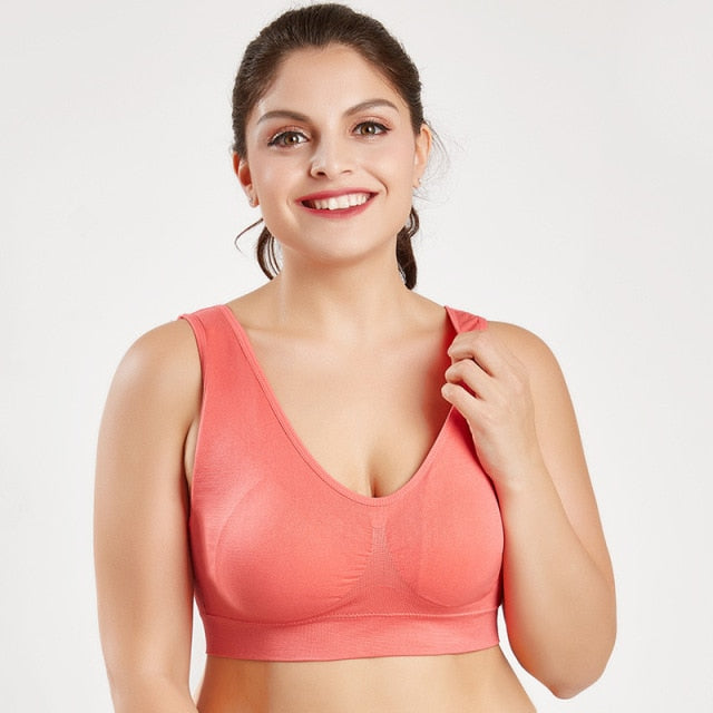 Plus Size Bra Vest With Pads Size M-4XL