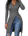 Cross body High split spring and autumn formal jacket