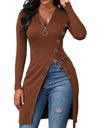 Cross body High split spring and autumn formal jacket