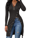 Cross body High split spring and autumn formal jacket