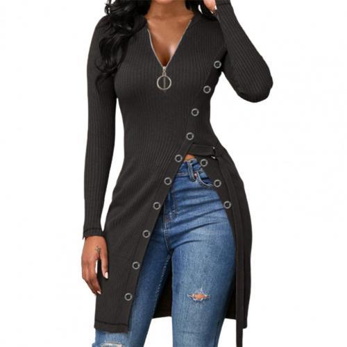 Cross body High split spring and autumn formal jacket