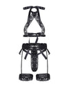 3Pcs Hollow-Out Open Bra Black Lace Strap Underwear Set