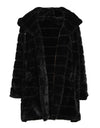 Warm Thick Hooded Pure Color Faux-Fur Coat