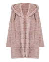 Warm Thick Hooded Pure Color Faux-Fur Coat