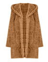 Warm Thick Hooded Pure Color Faux-Fur Coat