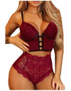 Sexy Women’s Lace Wireless Push-Up Bra Lingerie Set