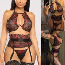 गैलरी व्यूवर में इमेज लोड करें, Women&#39;s Embroidery Erotic Lingerie Set
