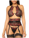 Women's Embroidery Erotic Lingerie Set