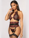 Women's Embroidery Erotic Lingerie Set
