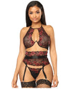 Women's Embroidery Erotic Lingerie Set