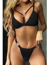 Transparent Mesh Heart Lingerie Set