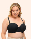 Plus Size Sexy Half Cup Silicone Push-Up Bra Cups B C D E F G