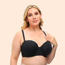 将图片加载到图库查看器，Plus Size Sexy Half Cup Silicone Push-Up Bra Cups B C D E F G
