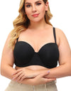 Plus Size Sexy Half Cup Silicone Push-Up Bra Cups B C D E F G