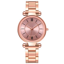 Load image into Gallery viewer, Stainless Steel Fashion Rose Gold Wrist Watch For Women
