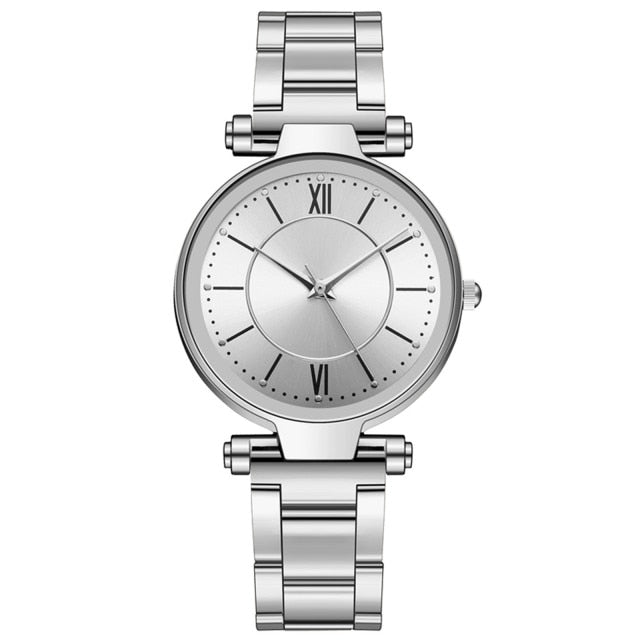 Stainless Steel Fashion Rose Gold Wrist Watch For Women