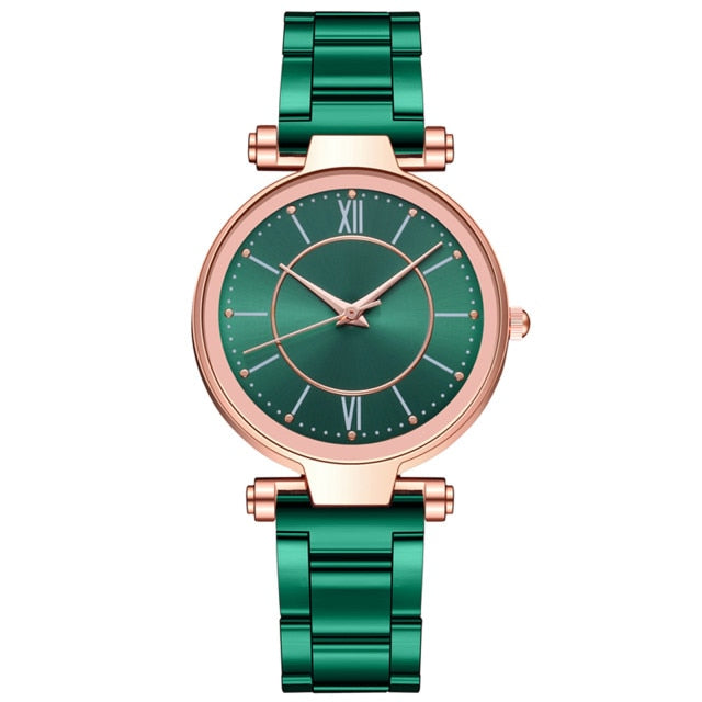 Stainless Steel Fashion Rose Gold Wrist Watch For Women