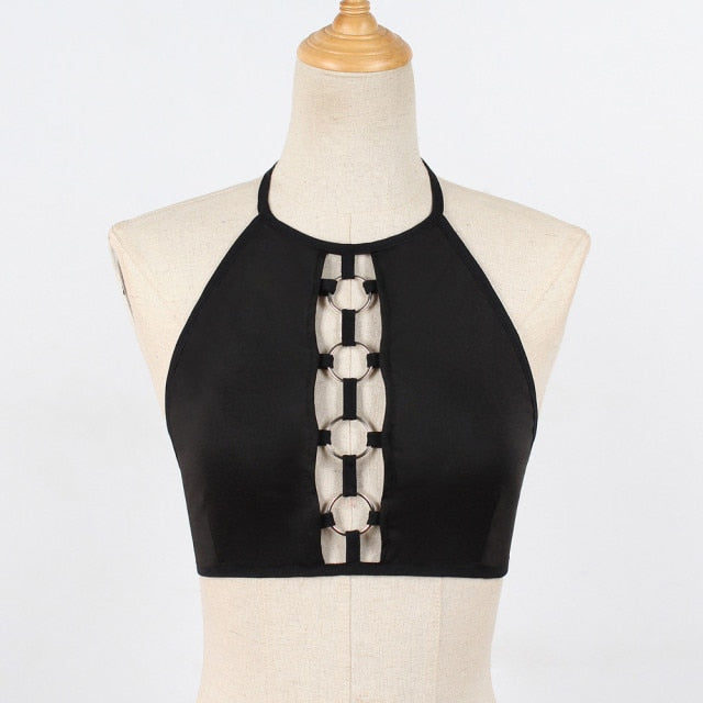 Crop Top Sleeveless Sling Crop Lingerie