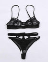Black Lace Bikini Underwear Brief Set