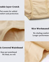 M-4XL 4 Pack 2 Black and 2 Khaki  High Waist Full Coverage Seamless Panties