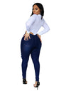 Ripped Casual Zipper Fly Long Jeans