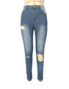 Ripped Casual Zipper Fly Long Jeans