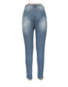 Ripped Casual Zipper Fly Long Jeans