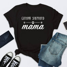 Load image into Gallery viewer, GERMAN SHEPHERD Mama Letter Print T Shirt
