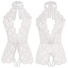 Load image into Gallery viewer, One Piece Push Up Bra Lace Backless Cross Strap Set
