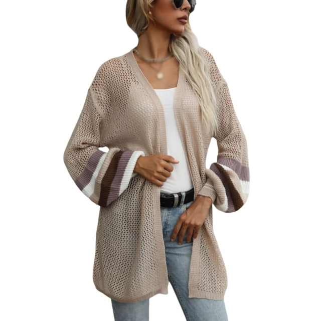 Loose Fit Lightweight Open Front Long Cardigan Sweater