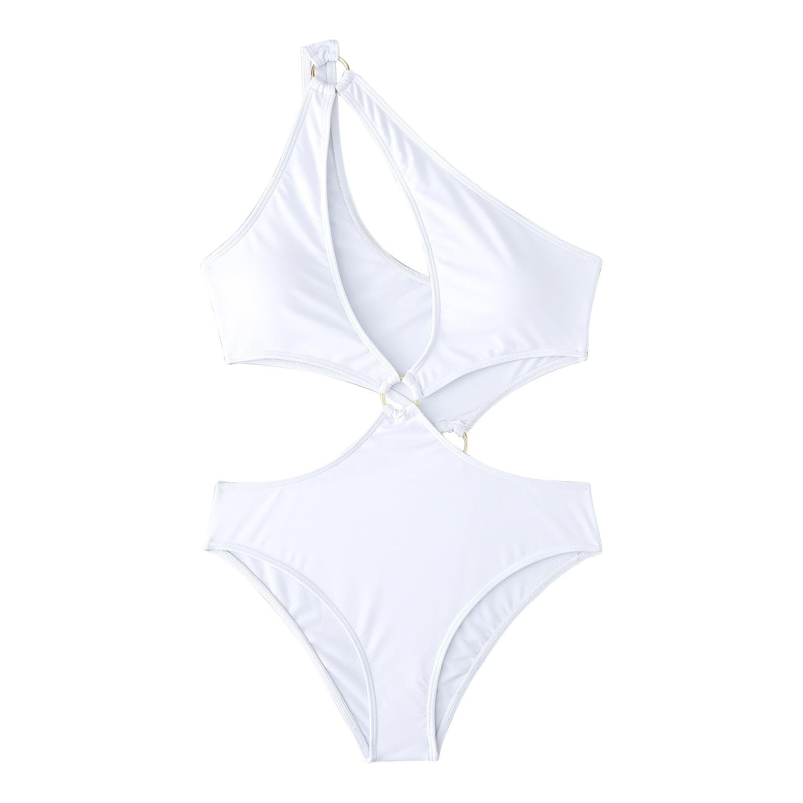 One Shoulder Hollow Out Swimsuit