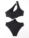 One Shoulder Hollow Out Swimsuit