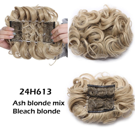 LARGE Comb Clip In Curly Hair Extension